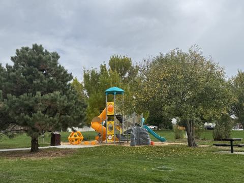 The new playground at Woodland Hills Park