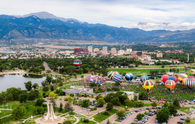 A birds eye view of Labor Day Liftoff in Colorado Springs